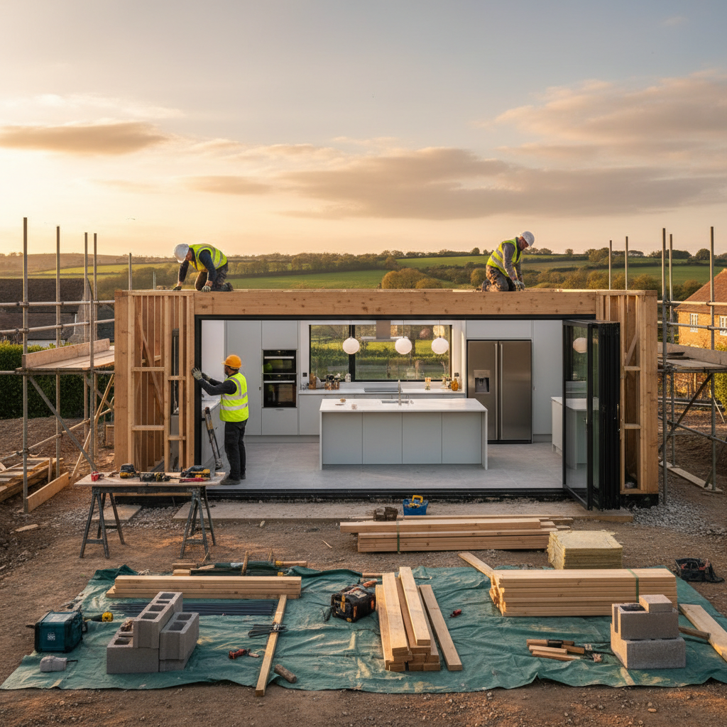 Home extension construction by C P Jones Plumbing